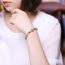 【7A級和田玉手鍊】天然名貴新疆鴨蛋青和田玉6mm原創溫婉氣質女款和田玉手鍊搭配平安扣玉珠手鍊手串