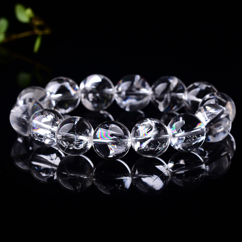 【梵天透體】【阿賽斯特萊高頻七彩白水晶】天然阿賽斯特萊梵天透體高頻七彩彩虹白水晶男女七彩脈輪水晶手鍊