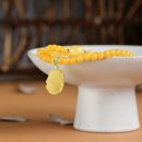 【7A級天然俄料蜜蠟】【招財貔貅配飾】【三圈】設計師款名貴三圈蜜蠟手串搭配貔貅吊墜女佛珠手串手鍊