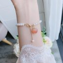 【天然南紅水蜜桃】【淡水珍珠】設計師款溫柔魅力天然收藏級南紅水蜜桃吊墜淡水珍珠手鍊女百搭水晶手鍊