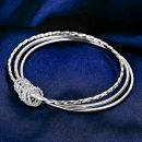 【遇見三生三世】【999足銀】【三圈手環】設計師款三生三世999足銀三圈女時尚足銀手環手鐲