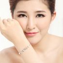 【LOVE】【925純銀】【微鑲鋯鉆】設計師款高級氣質925純銀微鑲鋯鉆LOVE女甜美百搭手鍊