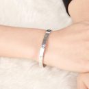 【素時錦年】【999足銀】設計師款高級氣質999千足銀手環百搭時尚女簡約開口手鐲