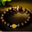 【黑油格老料沉香】【蜜蠟925銀配飾】天然沉水老料越南沉香手串搭配925老銀本命年鼠蜜蠟男女佛珠手串手鍊