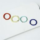 設計師款天然水晶南紅蜜蠟青金石綠松石素珠手工手串女款時尚線戒戒指