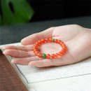 【收藏級天然南紅】【和田碧玉隔珠】名貴優雅百搭天然南紅打磨圓珠和田碧玉隔珠氣質女水晶手鍊手串