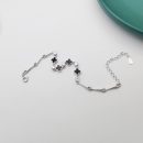 【幸運黑瑪瑙四葉草】【925純銀】高級氣質法式黑瑪瑙四葉草S925純銀時尚文藝女手鍊