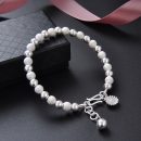 【花火流光】【990足銀】【磨砂光面圓珠】設計師款高級氣質990足銀磨砂光面圓珠雛菊女時尚百搭手鍊