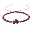 【收藏7A級石榴石】【紫金硃砂萌貔貅】名貴天然收藏級石榴石配帝王紫金硃砂貔貅手鍊女開運招財手鍊