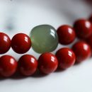 設計師款開運吉祥雙圈7A級珍品天然正紅硃砂手串搭配和田玉桶珠鍍金福字男女佛珠手串手鍊 設計師款開運吉祥雙圈7A級珍品天然正紅硃砂手串搭配和田玉桶珠鍍金福字男女佛珠手串手鍊