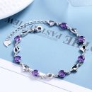 【少女心事】【925純銀】【微鑲鋯鉆】設計師款高級氣質鏤空愛心925純銀鑲鑽女文藝森系百搭時尚手鍊