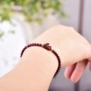 【收藏7A級石榴石】【紫金硃砂萌貔貅】名貴天然收藏級石榴石配帝王紫金硃砂貔貅手鍊女開運招財手鍊