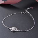 【情有獨鐘】【925純銀】【群鑲鋯鉆】設計師款高級氣質925純銀群鑲鋯鉆女時尚百搭手鍊