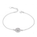 【情有獨鐘】【925純銀】【群鑲鋯鉆】設計師款高級氣質925純銀群鑲鋯鉆女時尚百搭手鍊