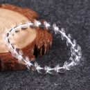 【6A收藏級純淨體白水晶】高級氣質天然冰透純淨體收藏級白水晶素珠手串男女百搭白水晶手鍊