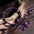 【天然紫水晶貔貅手鍊】設計師款天然紫水晶招財貔貅手工編織手鍊氣質文藝小眾氣質女水晶手鍊