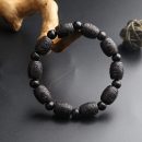 【天然沉水紫光檀木】【雕刻祥雲】天然沉水級紫光檀桶珠雕刻祥雲黑檀木佛珠手串