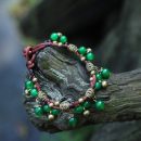 【天然瑪瑙玉髓】【手工編製】原創設計優雅古風天然瑪瑙玉髓編製手鍊男女吉祥開運水晶手鍊