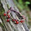 【天然瑪瑙玉髓】【手工編製】原創設計優雅古風天然瑪瑙玉髓編製手鍊男女吉祥開運水晶手鍊