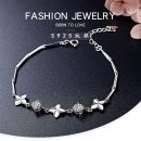 【遇見四葉草】【925純銀】【鑲嵌鋯鉆】設計師款高級夢幻氣質925純銀鑲鑽四葉草女百搭幸運手鍊