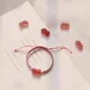 【戀愛暴富】【天然草莓晶】【招財貔貅】原創設計天然草莓晶貔貅編織手鍊桃花招財時尚女水晶手鍊