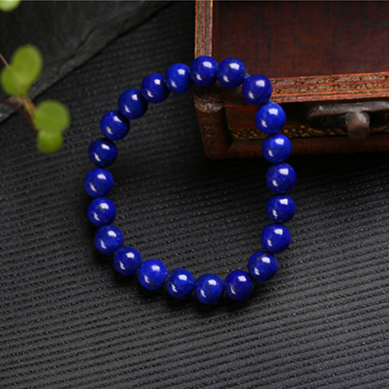 【收藏級天然帝王青金石】舒壓安神高檔天然帝王青金石手鍊眉心輪男女素珠佛珠手串手鍊