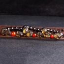 【天然冰種黑曜石】【雙霸王貔貅】天然冰種黑曜石水晶雙貔貅手鍊男女招財護身水晶貔貅手鍊