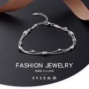 【豆蔻流鶯】【925純銀】【雙層套鍊】設計師款高級氣質925純銀雙層套鍊女百搭時尚手鍊