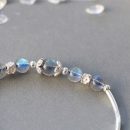 【斯里蘭卡月光石】【925純銀】【六芒星】設計師款6A級斯里蘭卡天然月光石拉長石純銀六芒星女水晶手鍊