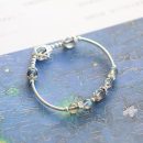 【斯里蘭卡月光石】【925純銀】【六芒星】設計師款6A級斯里蘭卡天然月光石拉長石純銀六芒星女水晶手鍊