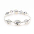 【斯里蘭卡月光石】【925純銀】【六芒星】設計師款6A級斯里蘭卡天然月光石拉長石純銀六芒星女水晶手鍊