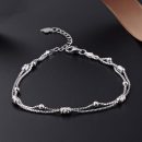 【豆蔻流鶯】【925純銀】【雙層套鍊】設計師款高級氣質925純銀雙層套鍊女百搭時尚手鍊