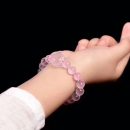 【馬達加斯加粉晶】【萌狐配飾】天然馬達加斯加水通透粉水晶狐狸手鍊大頭萌狐旺姻緣女水晶手鍊