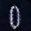 【七彩脈輪】【喜馬拉雅彩虹光白水晶】天然喜馬拉雅彩虹光冰裂白水晶手串男女開運七彩脈輪水晶手鍊