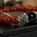 【天然紅瑪瑙】【開運美顏】天然紅瑪瑙水晶手鍊本命年單圈復古設計款紅瑪瑙女手串手鍊