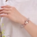 【天然冰透白水晶】【萌狐配飾】收藏級天然白水晶手鍊搭配狐狸萌狐配飾氣質清心女手串手鍊