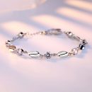 【八心八箭鑲鑽】【925純銀】高級氣質設計師款925純銀八心八箭鑲鋯鉆女時尚百搭手鍊