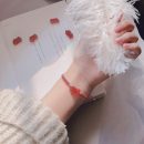 【戀愛暴富】【天然草莓晶】【招財貔貅】原創設計天然草莓晶貔貅編織手鍊桃花招財時尚女水晶手鍊