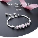 【十里桃花】【990足銀】【滴油桃花】設計師款高級氣質990足銀手環桃花配飾女氣質百搭S釦手鐲