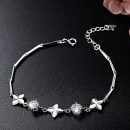 【遇見四葉草】【925純銀】【鑲嵌鋯鉆】設計師款高級夢幻氣質925純銀鑲鑽四葉草女百搭幸運手鍊