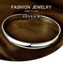 【彼年素光】【999足銀】【光面亮銀】經典設計高級氣質999足銀手工拋光亮銀女時尚開口手環手鐲